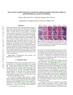 SIAN: Style-Guided Instance-Adaptive Normalization for Multi-Organ
  Histopathology Image Synthesis