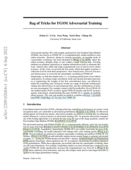 Bag of Tricks for FGSM Adversarial Training