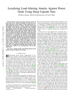 Localizing Load-Altering Attacks Against Power Grids Using Deep Capsule
  Nets