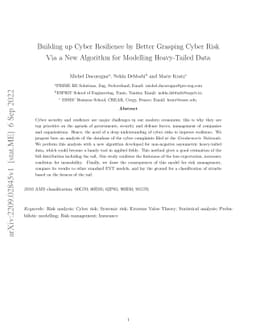 Building up Cyber Resilience by Better Grasping Cyber Risk Via a New
  Algorithm for Modelling Heavy-Tailed Data