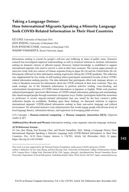 Taking a Language Detour: How International Migrants Speaking a Minority
  Language Seek COVID-Related Information in Their Host Countries