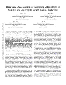 Hardware Acceleration of Sampling Algorithms in Sample and Aggregate
  Graph Neural Networks