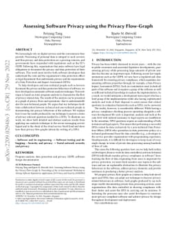 Assessing Software Privacy using the Privacy Flow-Graph