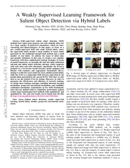 A Weakly Supervised Learning Framework for Salient Object Detection via
  Hybrid Labels