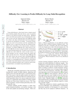 Difficulty-Net: Learning to Predict Difficulty for Long-Tailed
  Recognition