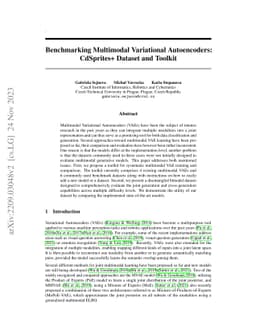 Benchmarking Multimodal Variational Autoencoders: CdSprites+ Dataset and
  Toolkit