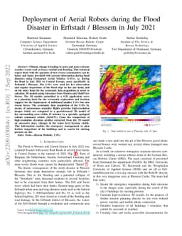 Deployment of Aerial Robots during the Flood Disaster in Erftstadt /
  Blessem in July 2021