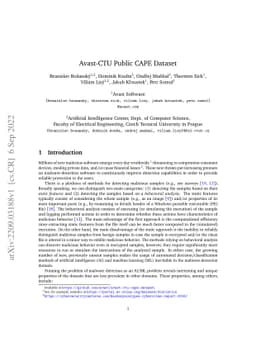 Avast-CTU Public CAPE Dataset