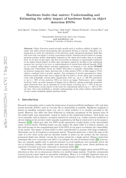 Hardware faults that matter: Understanding and Estimating the safety
  impact of hardware faults on object detection DNNs