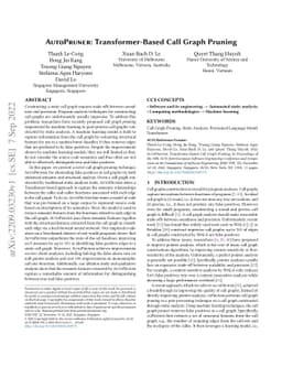 AutoPruner: Transformer-Based Call Graph Pruning