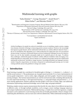 Multimodal learning with graphs