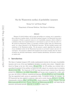 On the Wasserstein median of probability measures