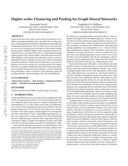 Higher-order Clustering and Pooling for Graph Neural Networks