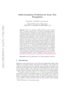 Multi-Granularity Prediction for Scene Text Recognition