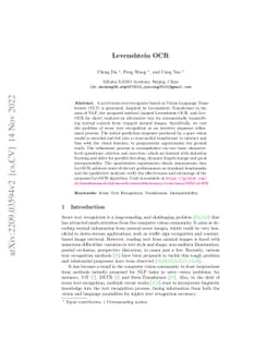 Levenshtein OCR