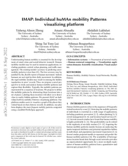 IMAP: Individual huMAn mobility Patterns visualizing platform