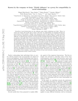 Known by the company we keep: `Triadic influence' as a proxy for
  compatibility in social relationships