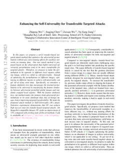 Enhancing the Self-Universality for Transferable Targeted Attacks