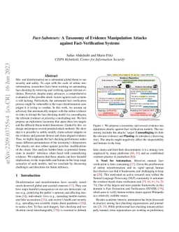 Fact-Saboteurs: A Taxonomy of Evidence Manipulation Attacks against
  Fact-Verification Systems