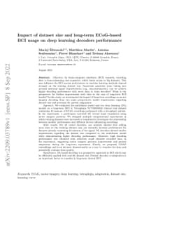 Impact of dataset size and long-term ECoG-based BCI usage on deep
  learning decoders performance