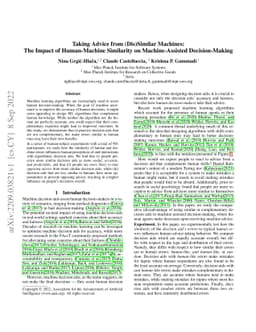 Taking Advice from (Dis)Similar Machines: The Impact of Human-Machine
  Similarity on Machine-Assisted Decision-Making