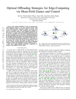 Optimal Offloading Strategies for Edge-Computing via Mean-Field Games
  and Control