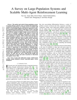 A Survey on Large-Population Systems and Scalable Multi-Agent
  Reinforcement Learning