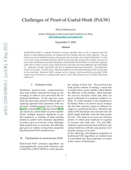 Challenges of Proof-of-Useful-Work (PoUW)