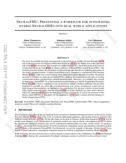 NeuralFMU: Presenting a workflow for integrating hybrid NeuralODEs into
  real world applications
