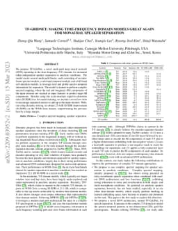 TF-GridNet: Making Time-Frequency Domain Models Great Again for Monaural
  Speaker Separation