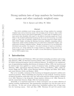 Strong uniform laws of large numbers for bootstrap means and other
  randomly weighted sums