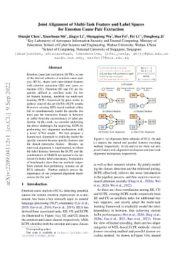 Joint Alignment of Multi-Task Feature and Label Spaces for Emotion Cause
  Pair Extraction