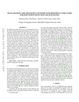Multi-grained Label Refinement Network with Dependency Structures for
  Joint Intent Detection and Slot Filling