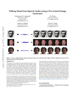 Talking Head from Speech Audio using a Pre-trained Image Generator