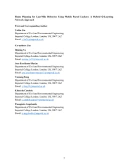 Route Planning for Last-Mile Deliveries Using Mobile Parcel Lockers: A
  Hybrid Q-Learning Network Approach