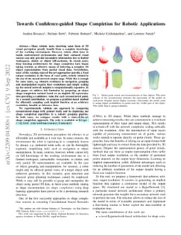 Towards Confidence-guided Shape Completion for Robotic Applications