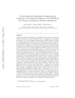 A Semi-Supervised Algorithm for Improving the Consistency of
  Crowdsourced Datasets: The COVID-19 Case Study on Respiratory Disorder
  Classification