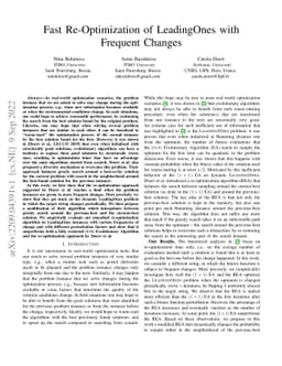 Fast Re-Optimization of LeadingOnes with Frequent Changes