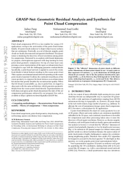 GRASP-Net: Geometric Residual Analysis and Synthesis for Point Cloud
  Compression