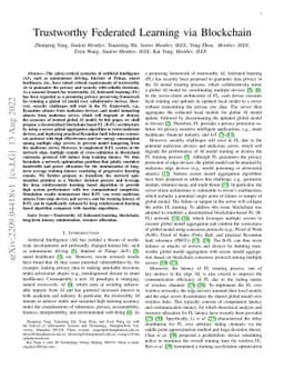 Trustworthy Federated Learning via Blockchain