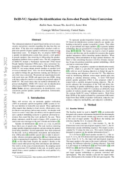 DeID-VC: Speaker De-identification via Zero-shot Pseudo Voice Conversion