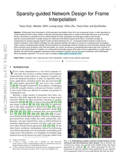 Sparsity-guided Network Design for Frame Interpolation
