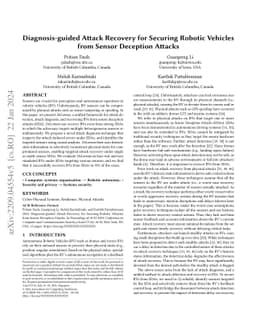 Diagnosis-guided Attack Recovery for Securing Robotic Vehicles from
  Sensor Deception Attacks