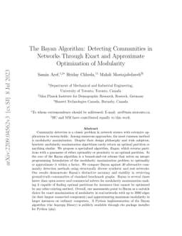 The Bayan Algorithm: Detecting Communities in Networks Through Exact and
  Approximate Optimization of Modularity