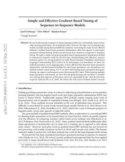Simple and Effective Gradient-Based Tuning of Sequence-to-Sequence
  Models