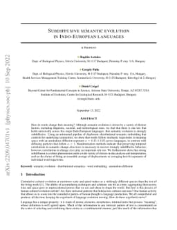 Subdiffusive semantic evolution in Indo-European languages