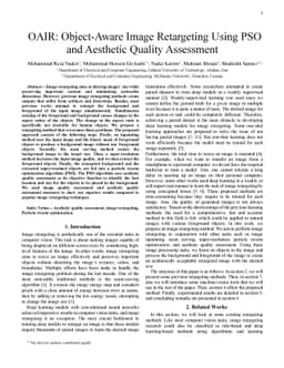 OAIR: Object-Aware Image Retargeting Using PSO and Aesthetic Quality
  Assessment