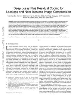 Deep Lossy Plus Residual Coding for Lossless and Near-lossless Image
  Compression