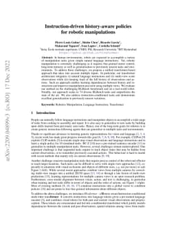 Instruction-driven history-aware policies for robotic manipulations