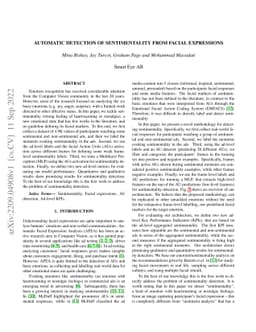 Automatic Detection of Sentimentality from Facial Expressions